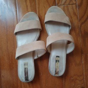 Kenneth Cole ultra comfortable all leather/suede slip on sandals